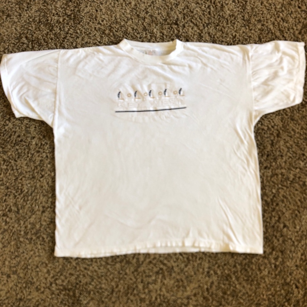 Vintage Single Stitch Embroidered Key West Florida T Shirt Mens XL Made in USA